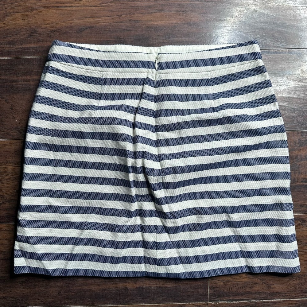 J. Crew Striped Cotton Mini Skirt Size 4 - Picture 3 of 9
